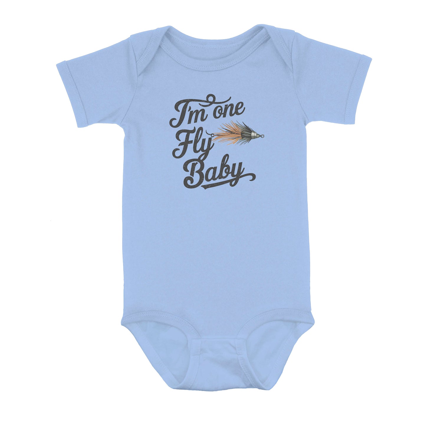 I'M One Fly Baby Infant Fishing Shirts, Newborn Fishing Gifts Baby Bodysuit Outfit IPHW7138