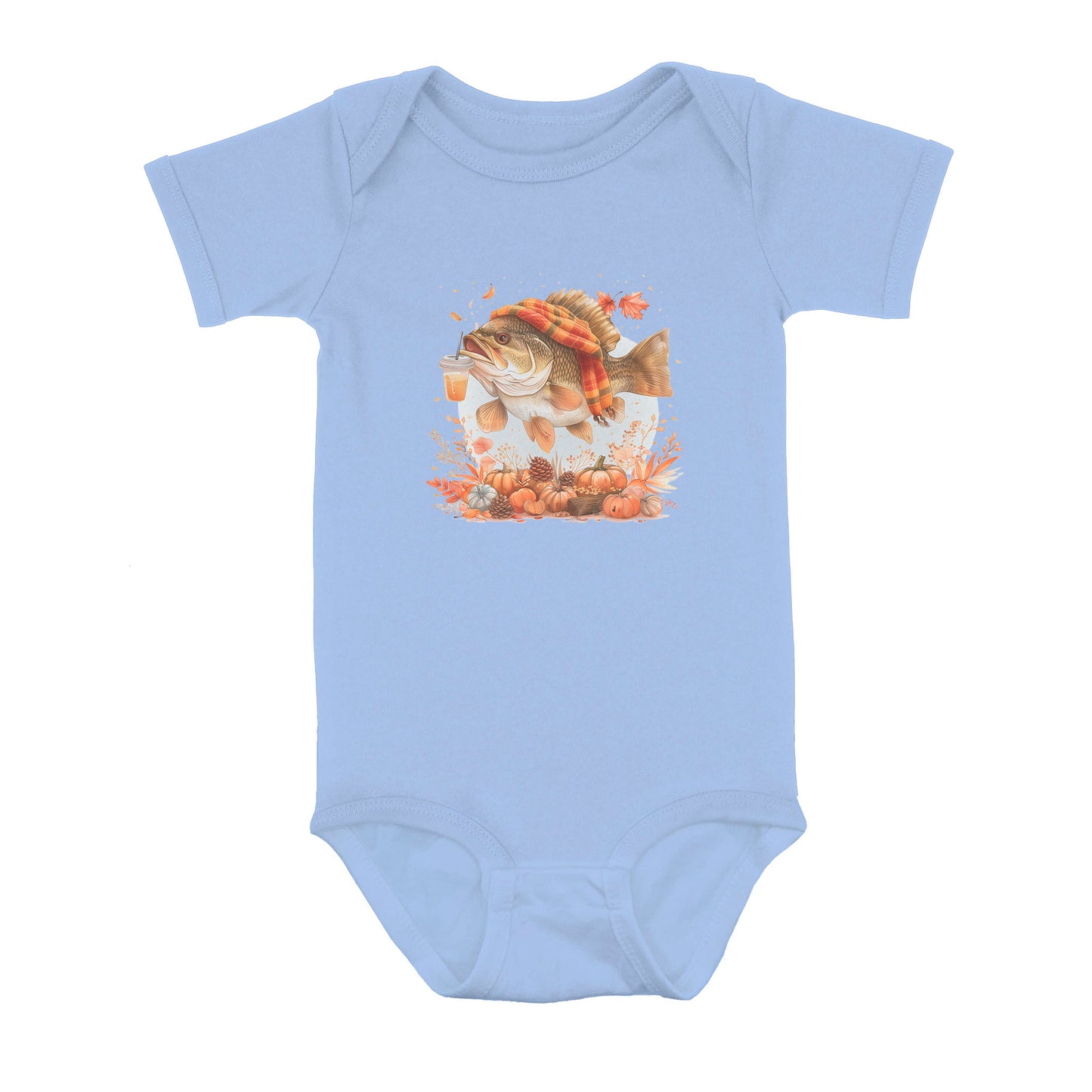 Cute Fish Enjoy The Autumn Fall Fishing Infant Fishing Shirts, Thanksgiving Baby Onesie IPHW7149