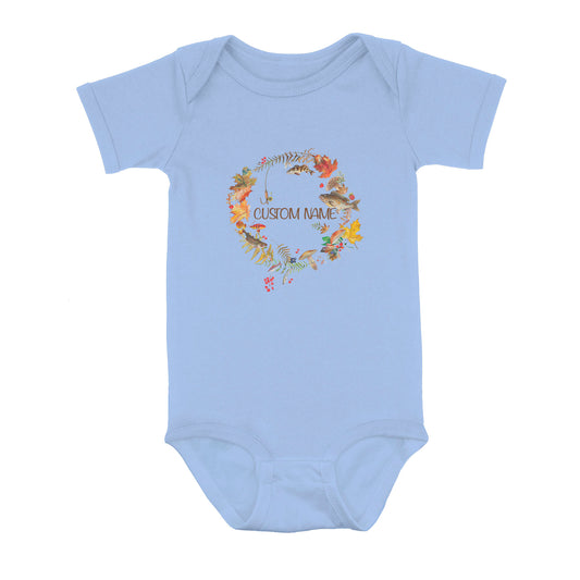 Custom Fall Fishing Infant Fishing Shirts, Fall Fishing Baby Onesie Thanksgiving Newborn IPHW7144