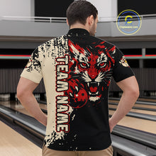 Load image into Gallery viewer, Black&Red Tiger Bowling Shirts for Team Women Men Custom Bowling Polo & 1/4 Zip Shirt MBL185