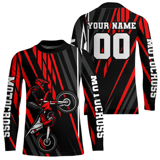 Red Custom Motocross Jersey for Men Women Kid Dirt Bike Shirts Moto Racing Shirt XM461