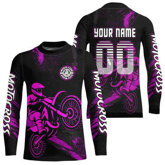 Purple Motocross Jersey for Kid Women Men Custom Dirt Bike Shirts Moto Racing Shirt XM427