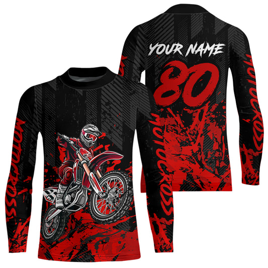 Custom Blue Motocross Jersey Racing Motocycle Shirts for Men Women Kid UPF30+ DNT43