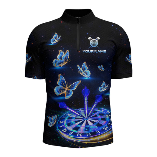 Custom Galaxy Butterflies Darts Board Dart Shirts For Men Darts Team Jerseys Dart League NNT151