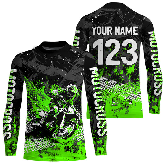Green Youth MX Motocross Jersey Custom Racing Motocycle Shirts Men Women Kid UPF30+ DNT42