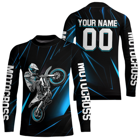 Turquoise Youth MX Motocross Jersey Custom Motocycle Shirts Men Women Kid UPF30+ DNT41