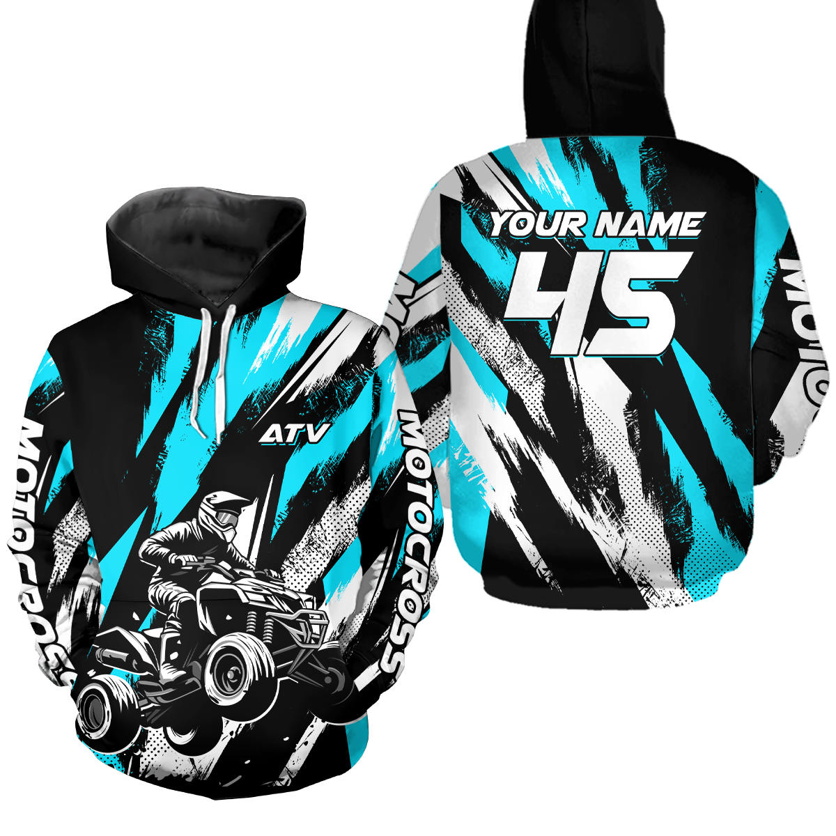 Custom ATV Quad Bike Off Road Hoodie for Men Women ATV Motocross Hoodie for Kid Adult HOT33