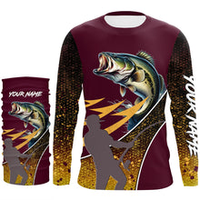 Load image into Gallery viewer, Bass Fishing Hook Jerseys Fisherman Performance Custom Name Fishing UV Shirts TTN04