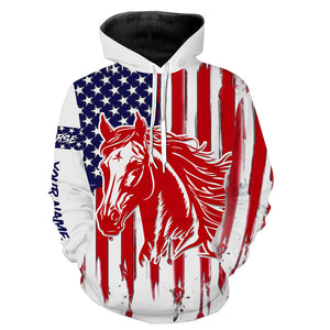 American Flag Patriotic Horse Shirt - A12