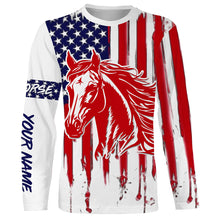 Load image into Gallery viewer, American Flag Patriotic Horse Shirt - A12
