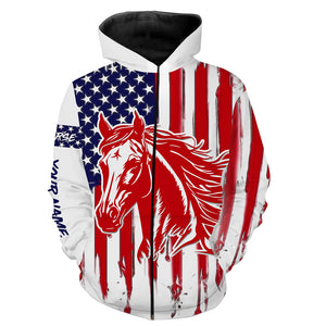 American Flag Patriotic Horse Shirt - A12