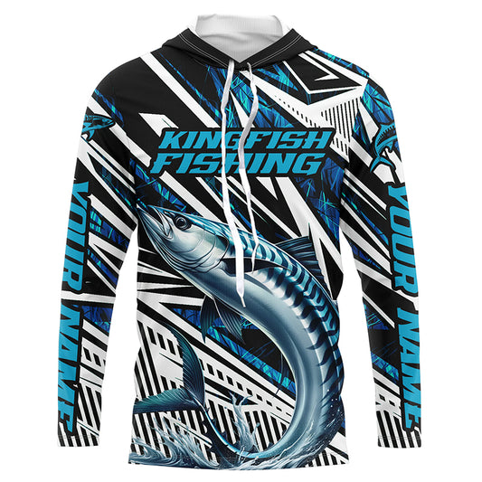 King Mackerel Fishing Custom Long Sleeve Performance Shirts, Kingfish Saltwater Fishing Shirt IPHW6090
