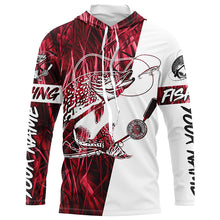 Load image into Gallery viewer, Custom Pike Fishing Tattoo Red Grass Camo Long Sleeve Fishing Shirts, Pike Fishing Jerseys IPHW6084
