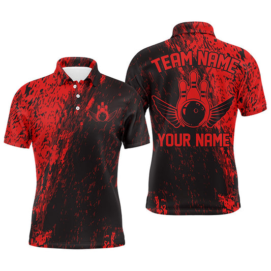 Personalized Bowling Shirts For Men And Women, Team Bowling Jerseys Bowling Pin |Red IPHW4998