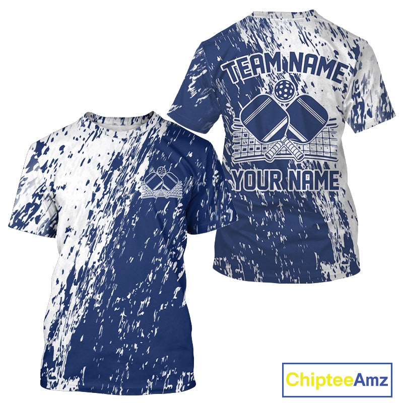 Custom Navy Blue Pickleball Men T-Shirts,Pickleball Team Matching Pickleballer Outfit IPHW12721