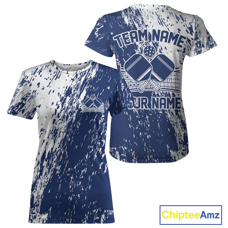 Custom Navy Blue Pickleball Women T-Shirts,Pickleball Team Matching Pickleballer Outfit IPHW12721