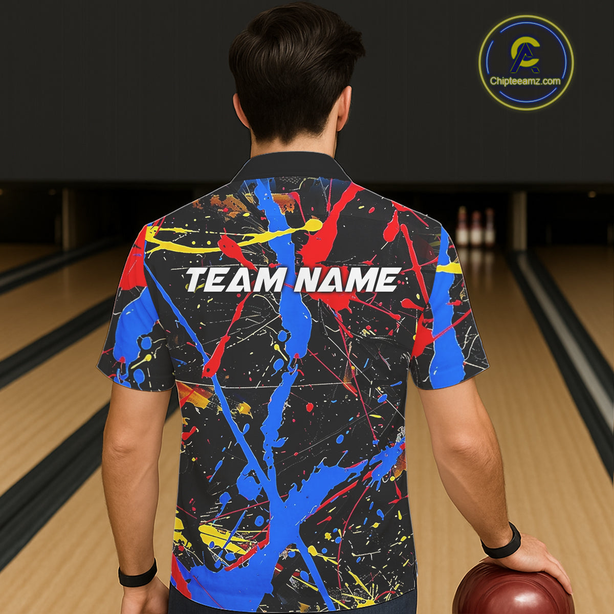 Personalized Colorful Bowling Hawaiian Shirts For Men, Custom Name Bowling Team Jerseys IPHW6181