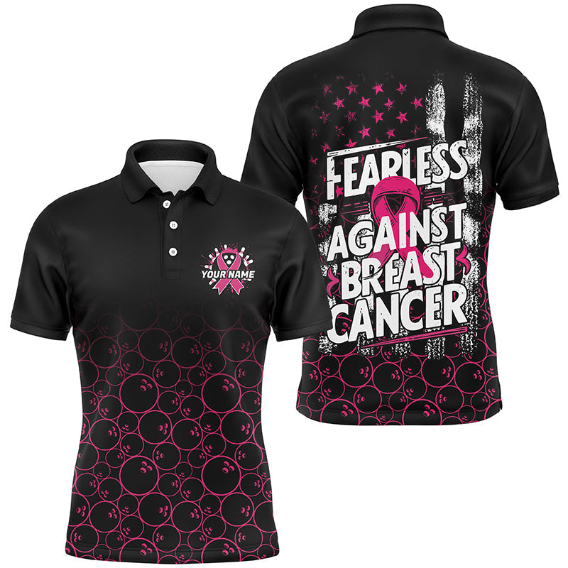 Fearless Against Breast Cancer Custom Bowling Shirts, Breast Cancer Awareness Jerseys For Team IPHW7010