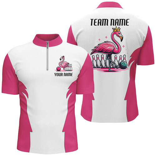 Pink Flamingo Custom Bowling Tournament Team Shirts For Men And Women, Bowling Team Jerseys IPHW6681