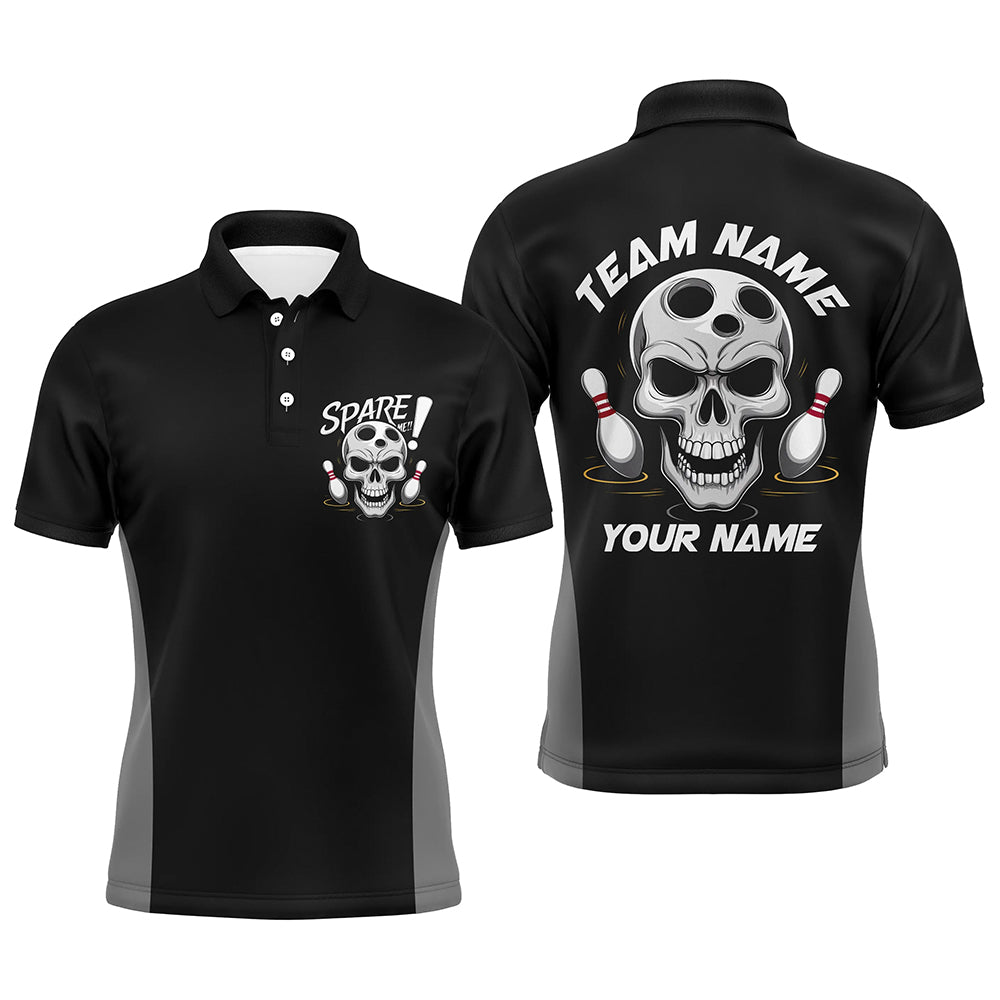 Custom Skull Bowling Shirts For Men And Women, Spare Me Bowlers Outfit Bowling Apparel IPHW6699