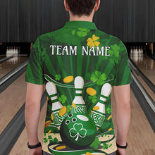 Load image into Gallery viewer, Custom Green St Patrick'S Day Bowling Polo Shirts For Men, Celtic Team Bowling Outfits IPHW8375