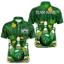 Load image into Gallery viewer, Custom Green St Patrick'S Day Bowling Polo Shirts For Men, Celtic Team Bowling Outfits IPHW8375