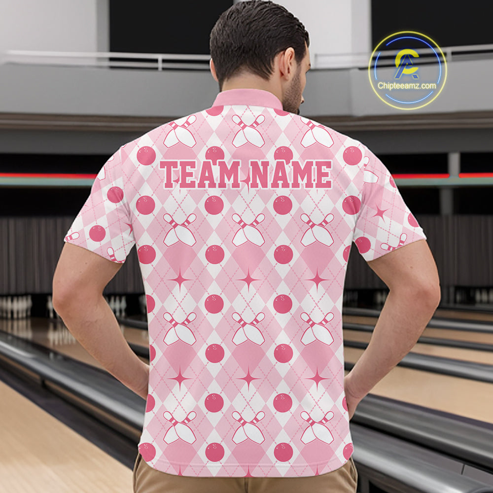 Close-up fabric detail of lightweight 100% polyester quick-dry bowling shirt