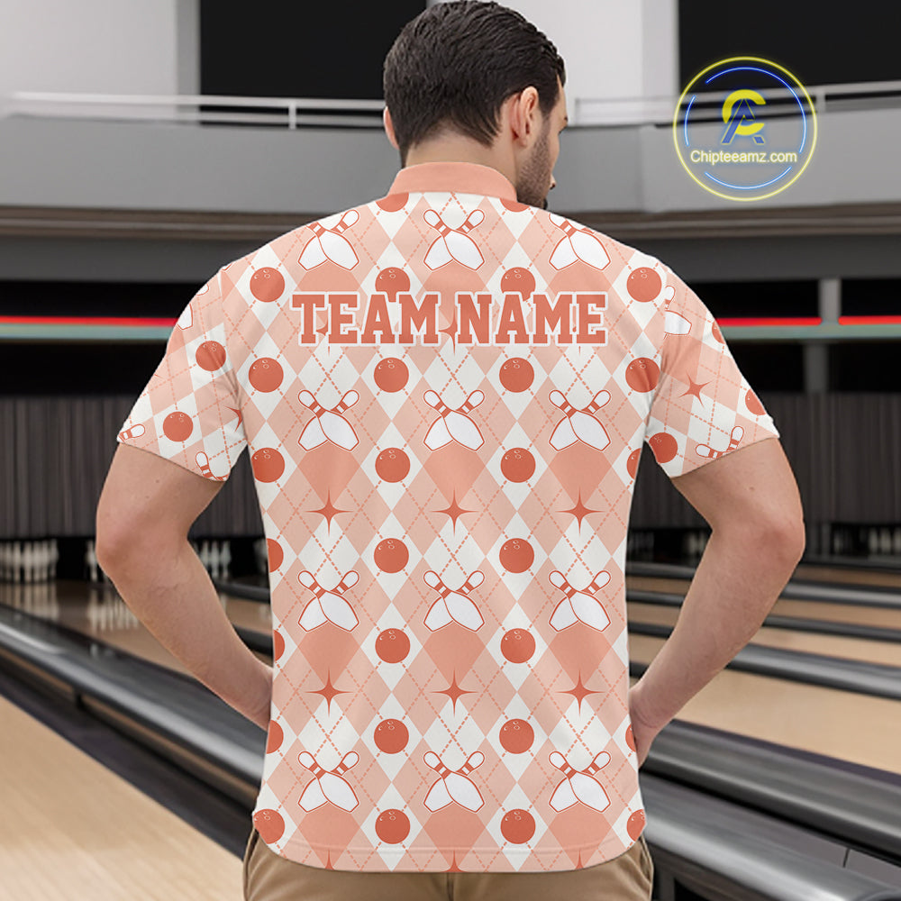 Close-up fabric detail of lightweight 100% polyester quick-dry bowling shirt
