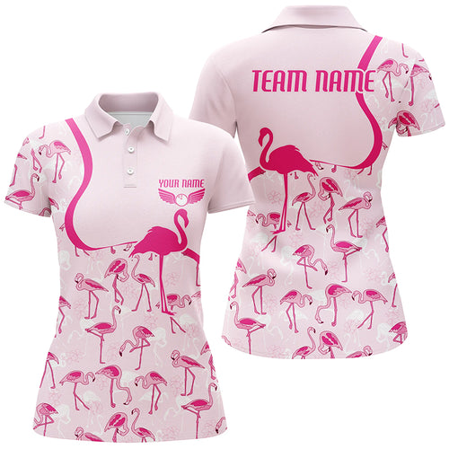 Pink Flamingo Customized Bowling Shirts For Women, Bowling Tournament Shirts For Bowlers IPHW6680