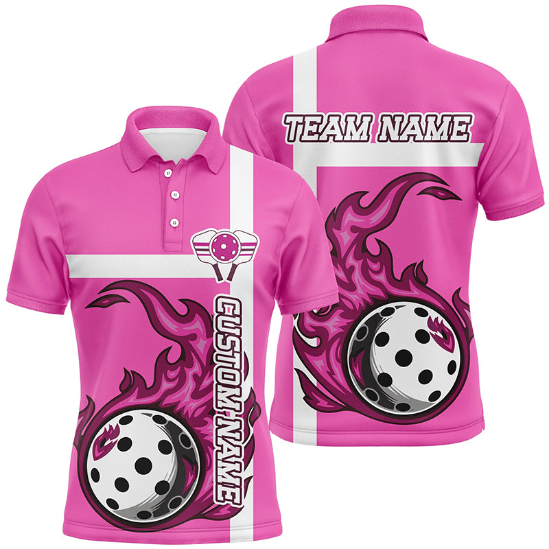 Personalized Multi-Color Pickleball Shirts For Men And Women, Flame Pickleball Ball Tournament Team Jerseys IPHW6554