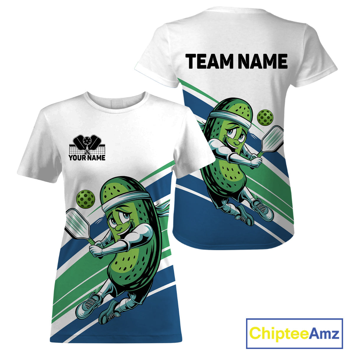 Custom Funny Pickles Play Pickleball T-Shirts For Women, Pickleball Team IPHW9431