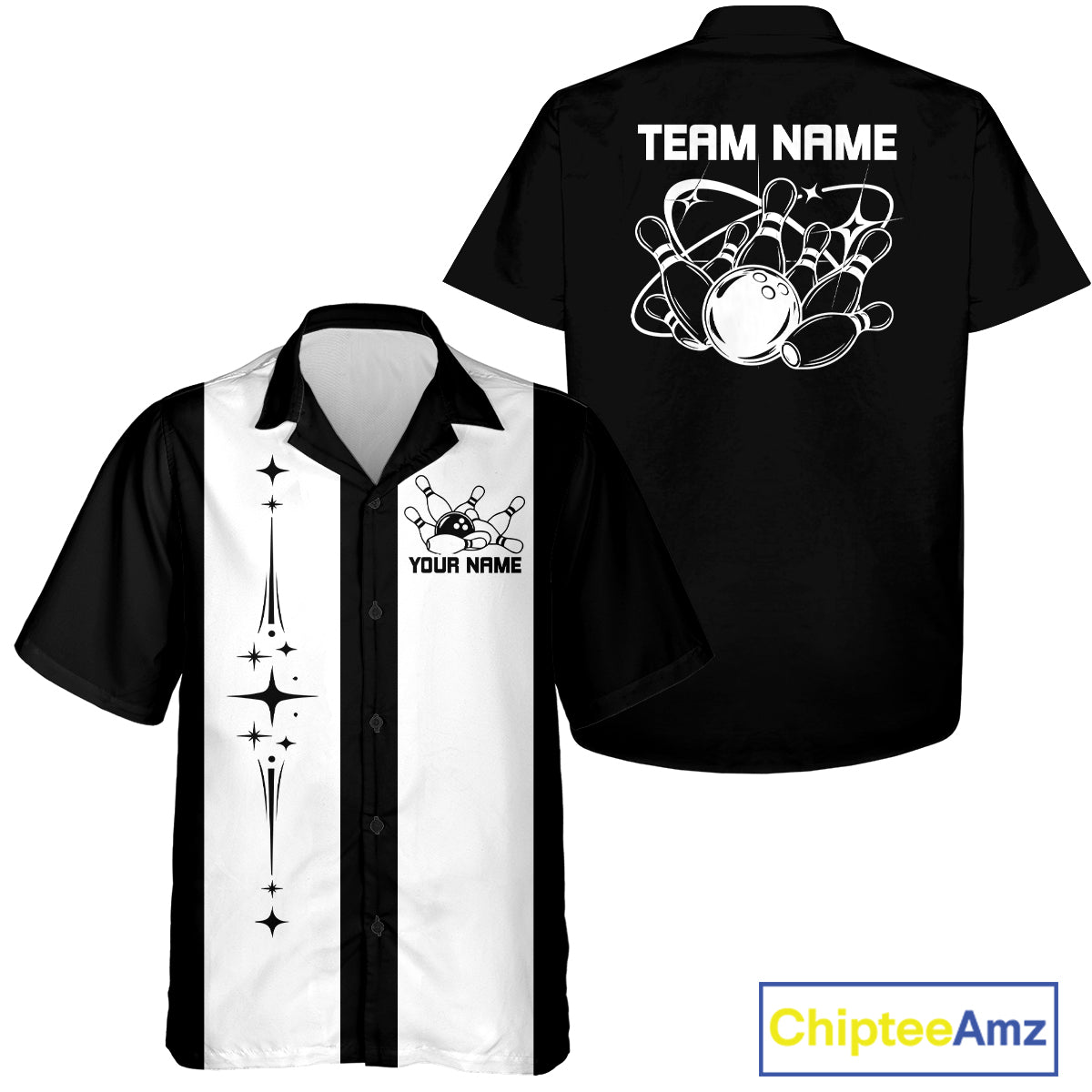 Custom Retro Bowling League Shirt For Team, Classic Button Up Shirt For Bowlers IPHW12227