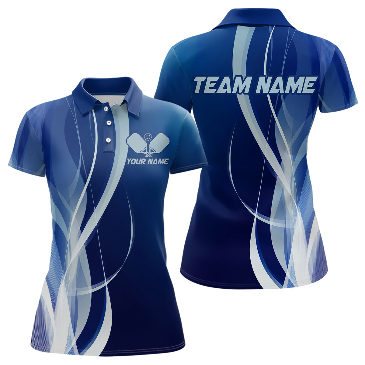 Custom Blue Pickleball Jerseys, Pickleball Tournament Polo Shirts For Women Team Uniform IPHW8210