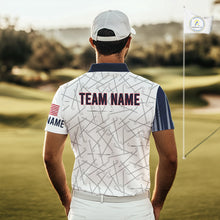 Load image into Gallery viewer, Personalized Red, White and Blue American Flag Star Golf Camo polo shirts for men, unique golf gifts NQS9960