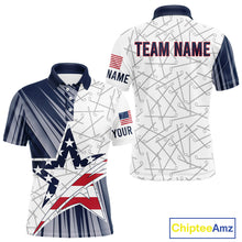 Load image into Gallery viewer, Personalized Red, White and Blue American Flag Star Golf Camo polo shirts for men, unique golf gifts NQS9960