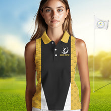 Load image into Gallery viewer, Funny Golf beer Women Sleeveless Polo shirt custom Weekend forecast golfing with a chance of drinking NQS10302