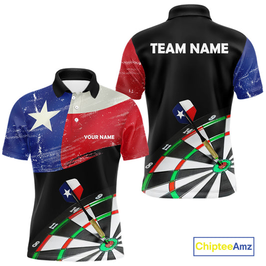 Texas Flag Dartboard Shirt for mens Custom Dart jerseys for team, patriotic dart league shirts NQS11408