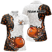 Load image into Gallery viewer, Halloween pattern Womens bowling Polo, Quarter zip shirts custom Team bowling jerseys bowling outfits NQS8090