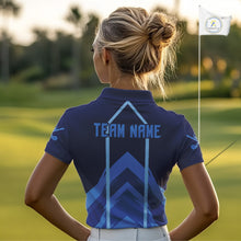Load image into Gallery viewer, Golf polo shirts For Women custom team ladies golf top, unique golf gifts | Blue NQS10015