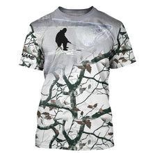 Load image into Gallery viewer, Ice fishing walleye winter camo Custom fishing shirts for men Performance Long Sleeve Fishing Apparel NQS2498