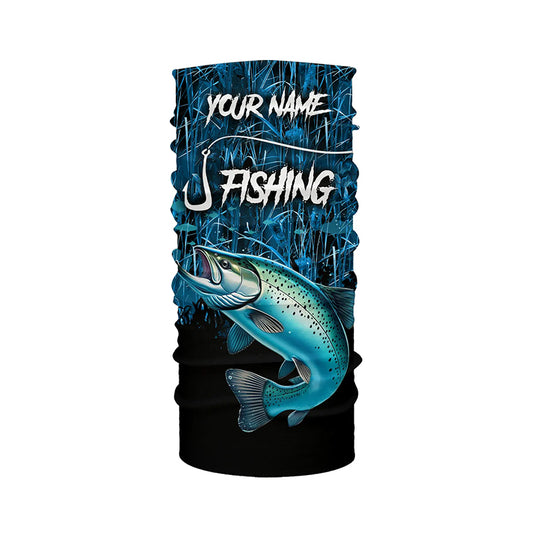 Chinook salmon Fishing jersey blue camo Custom UV protection long sleeves fishing shirts NQS5773