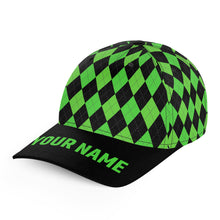 Load image into Gallery viewer, Multicolor argyle pattern custom name golf sun hats, unique golf gifts for golfers NQS9865