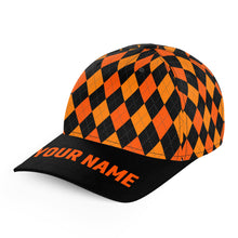 Load image into Gallery viewer, Multicolor argyle pattern custom name golf sun hats, unique golf gifts for golfers NQS9865