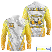Load image into Gallery viewer, Golf and beer That's why I'm here Funny Men golf polo shirts Custom Team Golf beer shirt for men NQS10133