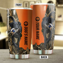 Load image into Gallery viewer, Black Labrador Retriever Birds & Deer shed Hunting Dog Custom name Stainless Steel Tumbler Cup FSD4284