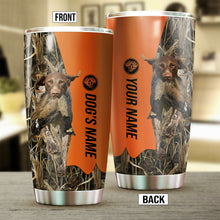 Load image into Gallery viewer, German Shorthaired Pointer Birds & Deer shed Hunting Dog Custom name Stainless Steel Tumbler Cup FSD4285