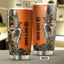 Load image into Gallery viewer, German Shorthaired Pointer Birds & Deer shed Hunting Dog Custom name Stainless Steel Tumbler Cup FSD4285