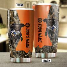 Load image into Gallery viewer, Deutsch Drahthaar Birds & Deer shed Hunting Dog Custom name Stainless Steel Tumbler Cup FSD4296