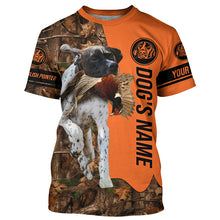 Load image into Gallery viewer, Pheasant Hunting with Dog English Pointer Customize Name Shirts for Bird Hunter, pheasant hunter FSD4041