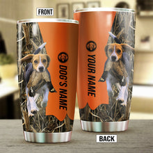 Load image into Gallery viewer, Beagle Birds & Deer shed Hunting Dog Custom name Stainless Steel Tumbler Cup FSD4320